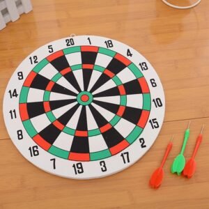 Diameter 29.5 Cm Darts Target With 3 Darts Wall Mounted Two Sides