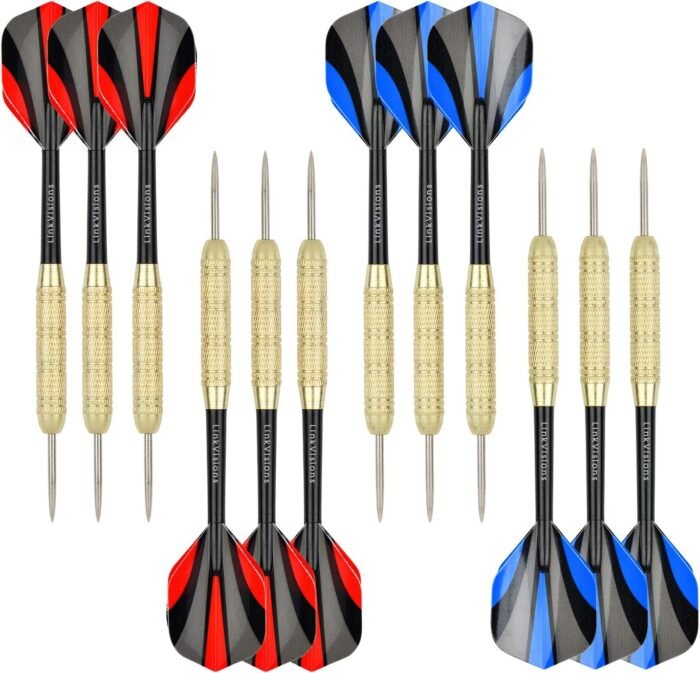 dart board with steel tips
