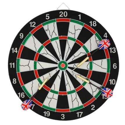 36CM Professional Double-sided Flocking Dart Board Steel Tipped Darts Competition KTV Entertainment and Leisure with 6 Darts