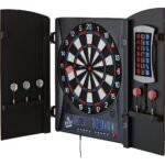 Cabinet Doors With Integrated Scoreboard, Dart Storage For 6 Darts, Dual Display In Two Colors, Compact Target Face For Fast