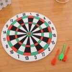 Diameter 29.5 Cm Darts Target With 3 Darts Wall Mounted Two Sides Double-Use Thick Foam Toy Dart Board Game Office Outdoors Game