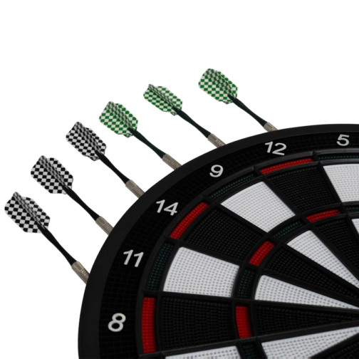 Ruthless R600 Electonic Dartboard - Soft Tip - 4 Sets of Darts - 8 players-27 Games