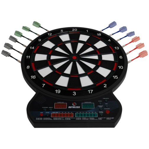 Ruthless Electonic Dartboard - Soft Tip - inc 4 Sets of Darts - 8 players-27 Games