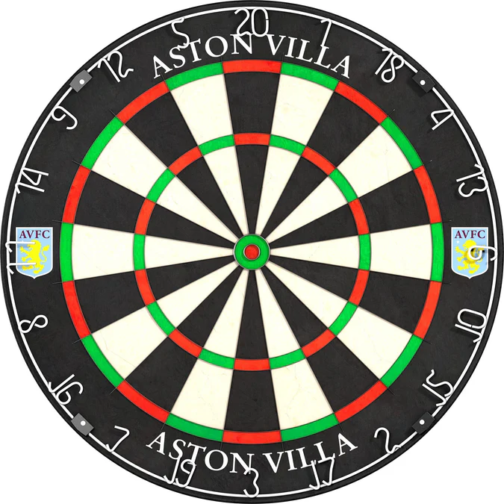 Aston Villa FC Dartboard - Professional Level - Official Licensed - AVFC