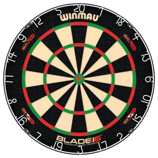 Winmau Blade 6 Dartboard - Professional - with Rota Lock System - Dual Core