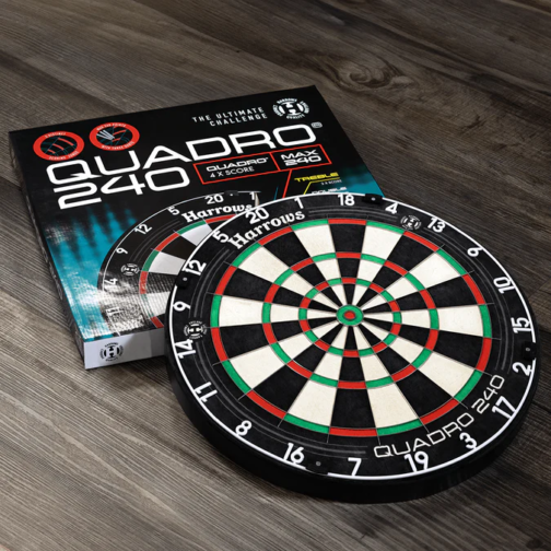 Harrows Quadro 240 Dartboard - Professional - Sisal