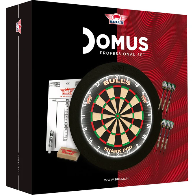 Bulls Domus Dartboard Set - Professional - Shark Board, Surround and Darts