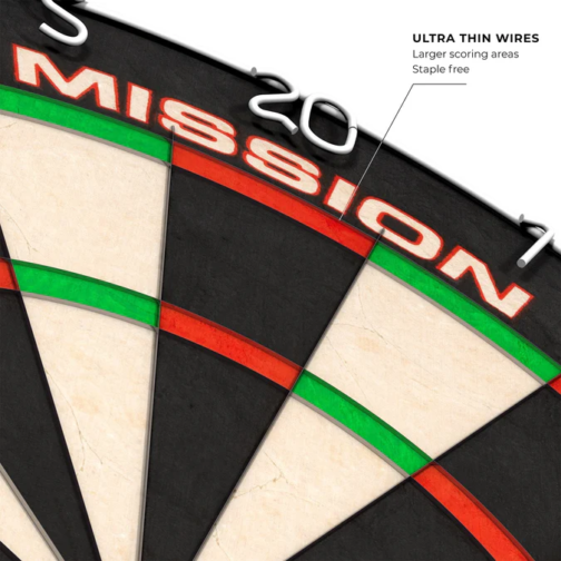 Mission Samurai II Dartboard - Ultra Thin Wire - Board