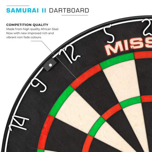 Mission Samurai II Dartboard - Ultra Thin