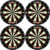 Mission Samurai II Dartboard - Ultra Thin Wire - Professional Board - Pack of 4