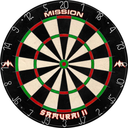 Mission Samurai II Dartboard - Ultra Thin Wire - Professional Board