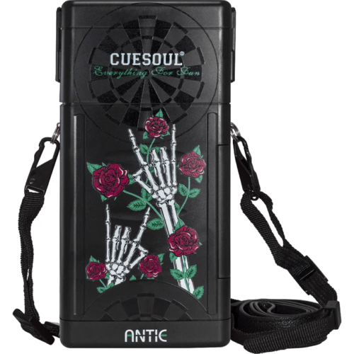 Cuesoul – Antie Dart Case – Printed Design – Rose – Black