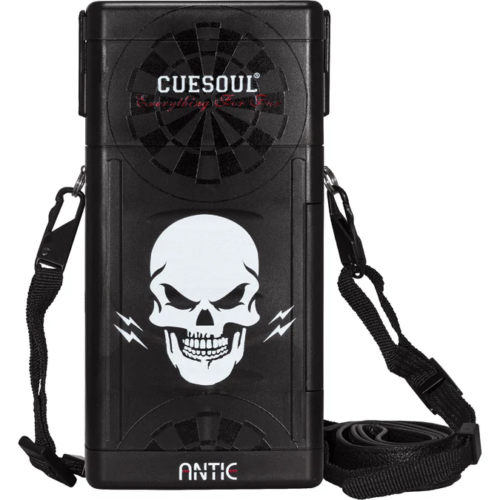 Cuesoul – Antie Dart Case – Printed Design – Skull – Black