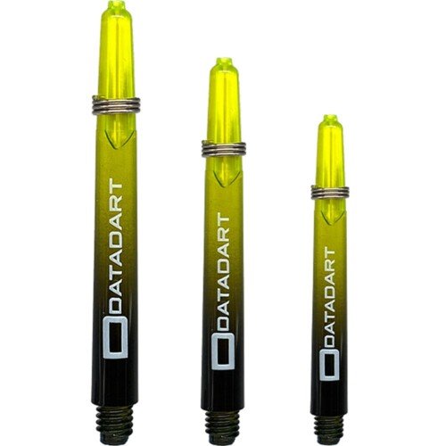 Datadart Argon Shafts – Polycarbonate Dart Stems – Black & Yellow