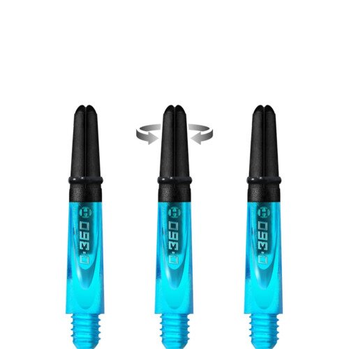 Harrows Carbon 360 Dart Shafts – Carbon Top – Aqua Blue