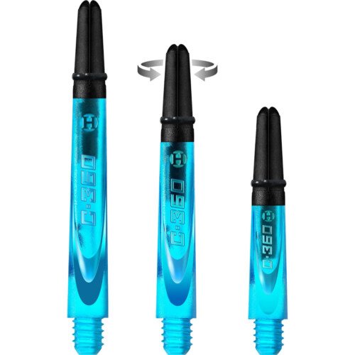 Harrows Carbon 360 Dart Shafts – Carbon Top – Aqua Blue