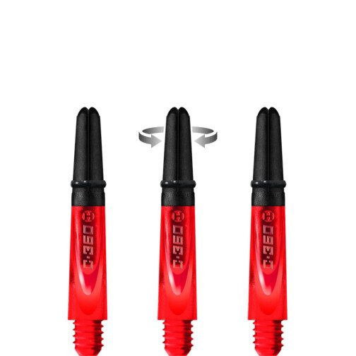 Harrows Carbon 360 Shafts - Dart Stems with Carbon Top - Red