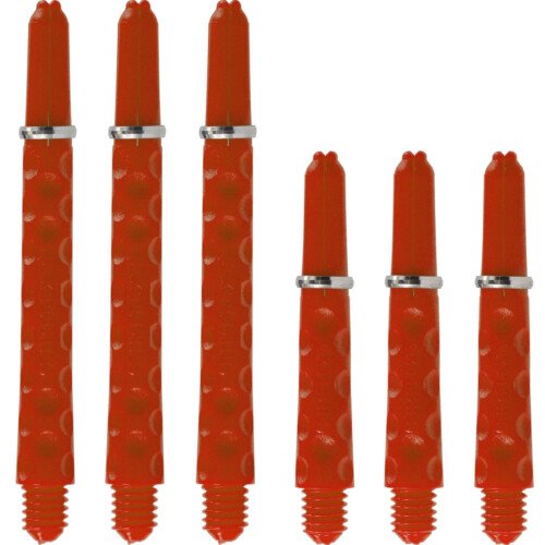 Harrows Dimplex Shafts – Dart Stems – with Rings – Fire Red