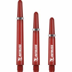 Ruthless Deflectagrip Dart Shafts – Nylon Stems with Springs – Red