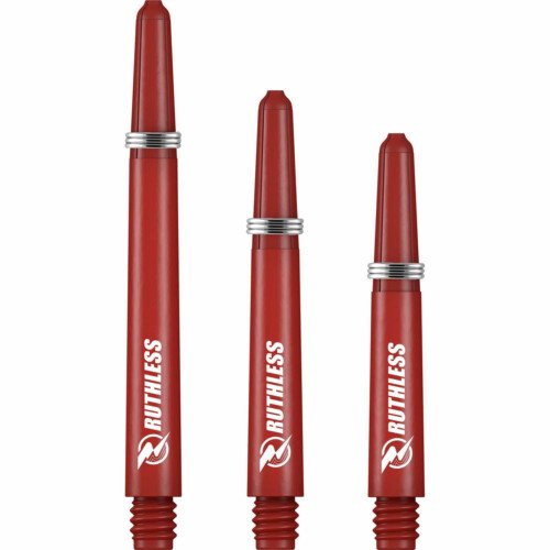 Ruthless Deflectagrip Dart Shafts – Nylon Stems with Springs – Red