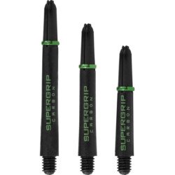 Harrows Supergrip Carbon Dart Shafts – Black & Green