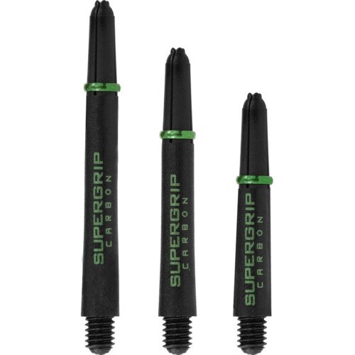 Harrows Supergrip Carbon Dart Shafts – Black & Green