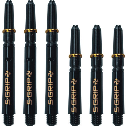 Harrows Supergrip Spin Stems - Dart Shafts - Black Gold