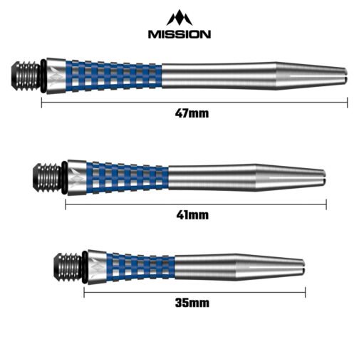 Mission Atom13 Shafts - Natural Metal Stems - Blue