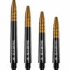 Mission Sabre Shafts - Polycarbonate Dart Stems - Black - Gold Top