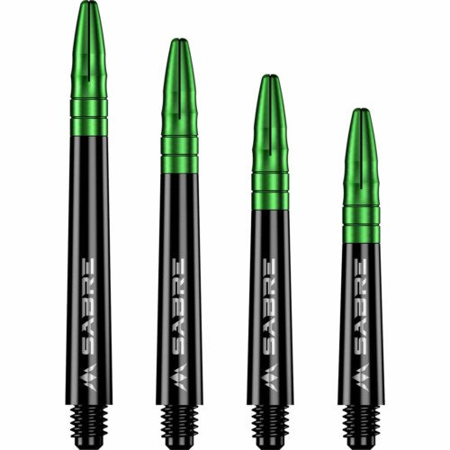 Mission Sabre Shafts – Polycarbonate  Stems – Black – Green Top