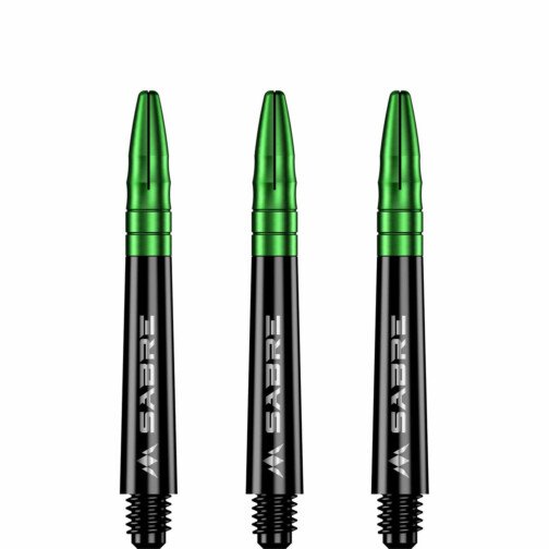 Mission Sabre Shafts - Polycarbonate Dart Stems -Green Top