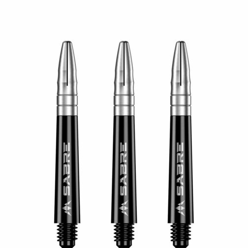 Mission Sabre - Polycarbonate Dart Stems - Black - Silver Top