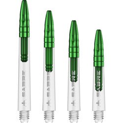 Mission Sabre Shafts – Polycarbonate  Stems – Clear – Green Top