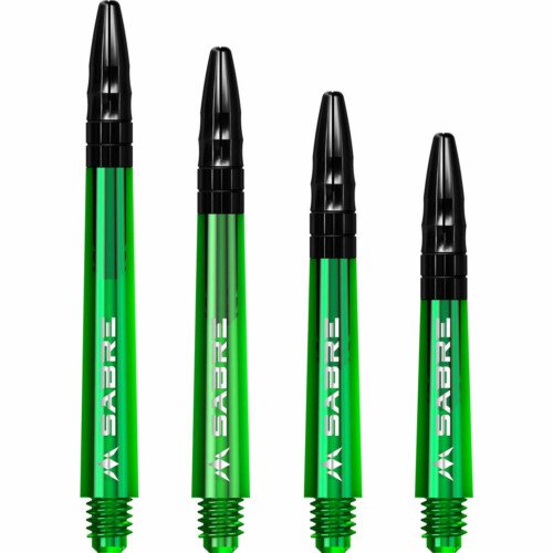 Mission Sabre Shafts – Polycarbonate  Stems – Green – Black Top