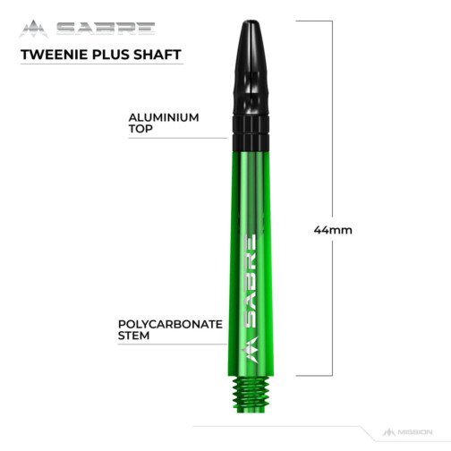 Mission Sabre - Dart Stems - Green - Black Top