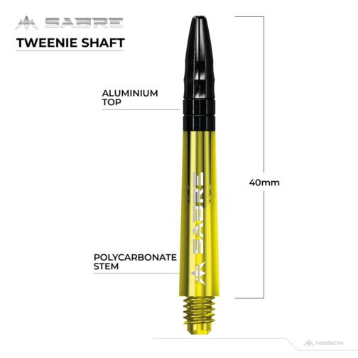 Mission Sabre - Polycarbonate Stems - Yellow - Black Top