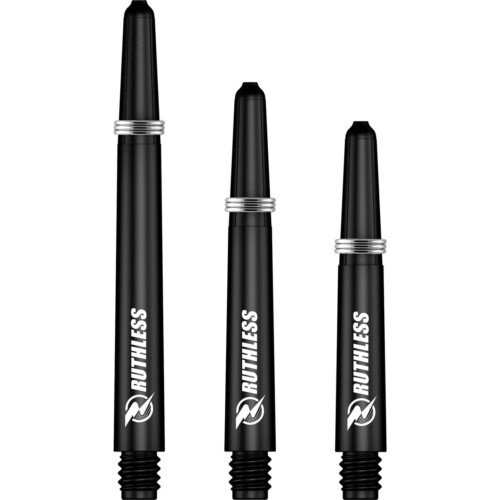 Ruthless Deflectagrip Dart Shafts – Nylon with Springs – Black