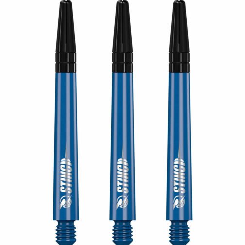 Ruthless Sting Dart Shafts - Polycarbonate - Solid Blue - Black