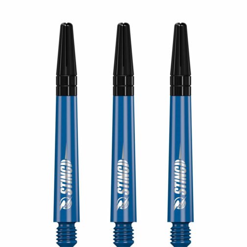 Ruthless Sting Dart Shafts - Polycarbonate - Blue - Black Top