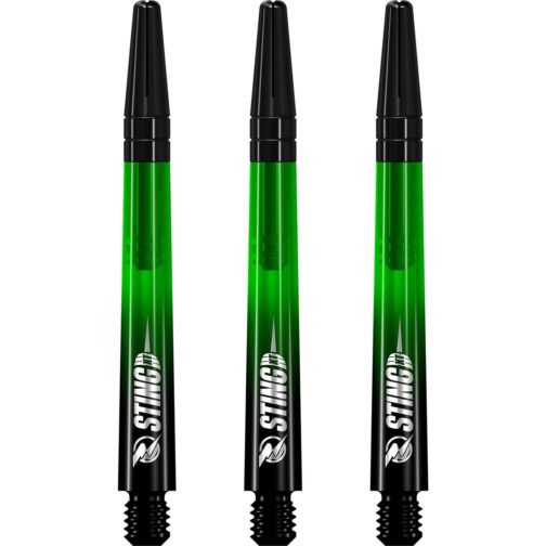 Ruthless Sting XT Dart Shafts - Polycarbonate - Gradient Black & Green - Black Top