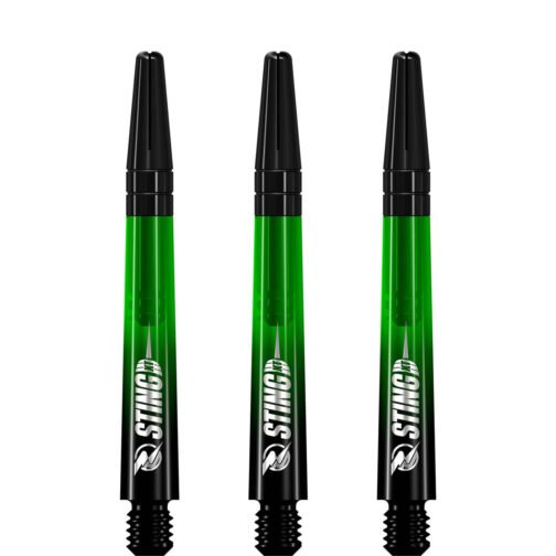 Ruthless Sting XT Dart Shafts - Polycarbonate - Gradient Black & Green - Black Top