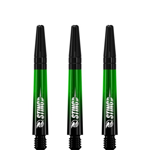 Ruthless Sting XT Dart Shafts - Polycarbonate - Gradient Black & Green - Black Top