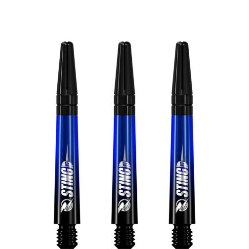 Ruthless Sting Dart Shafts - Polycarbonate - Gradient Black & Blue - Black Top