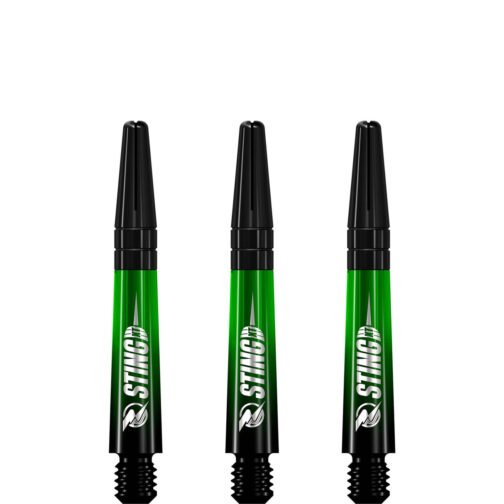 Ruthless Sting XT Dart Shafts - Polycarbonate - Gradient Black & Green - Black Top