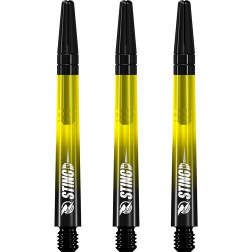 Ruthless Sting XT Dart Shafts - Polycarbonate - Gradient Black & Yellow - Top