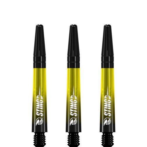 Ruthless Sting XT Dart Shafts - Polycarbonate - Gradient Black & Yellow - Black