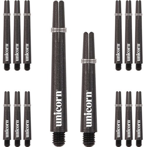 Unicorn Gripper 3 Dart Shafts – VALUE PACK – 5 Sets – Black