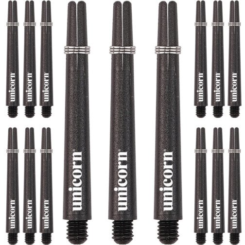 Unicorn Gripper 3 Dart Shafts - VALUE PACK - 5 Sets - Black