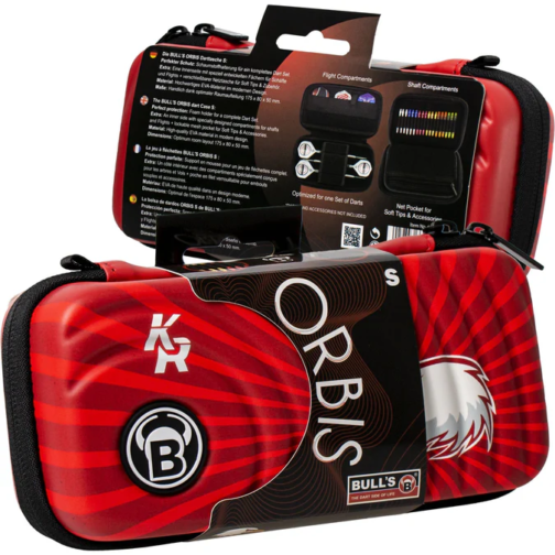 BULL'S Orbis Dart Case - S - Strong - Red - Polish Eagle