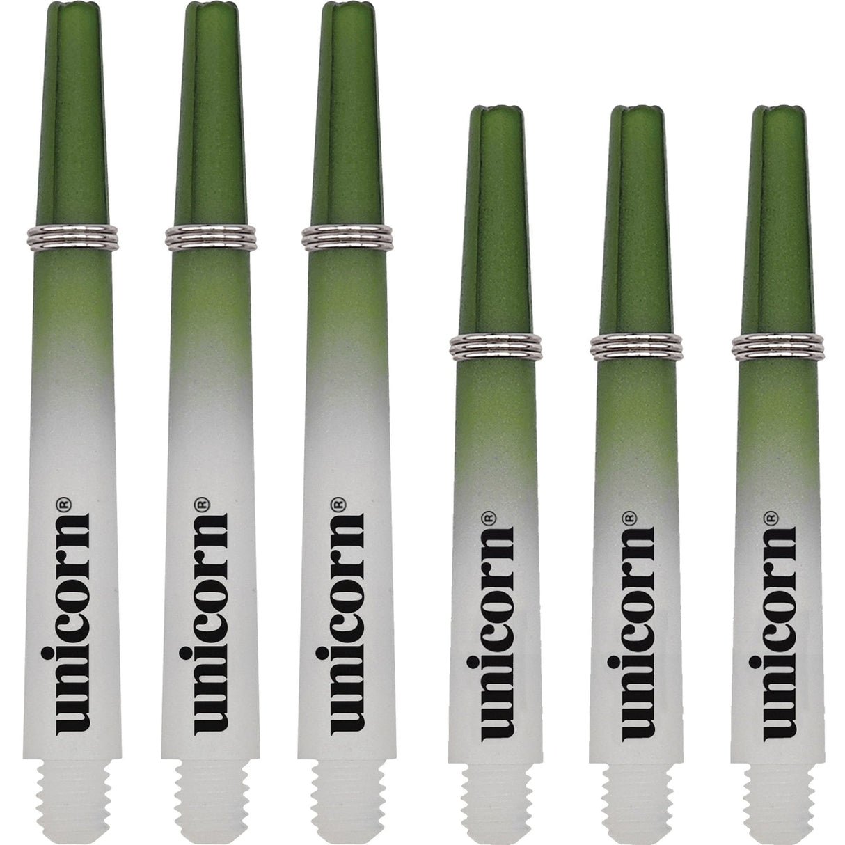 Unicorn Gripper 3 Two Tone Dart Shafts - White & Green